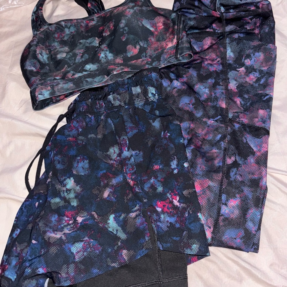Avia Multicolor Sports Bra and Leggings Set